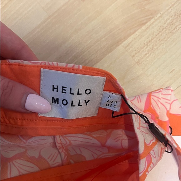 Hello Molly Coral Pink Floral Halter Mini Dress - Picture 6 of 6